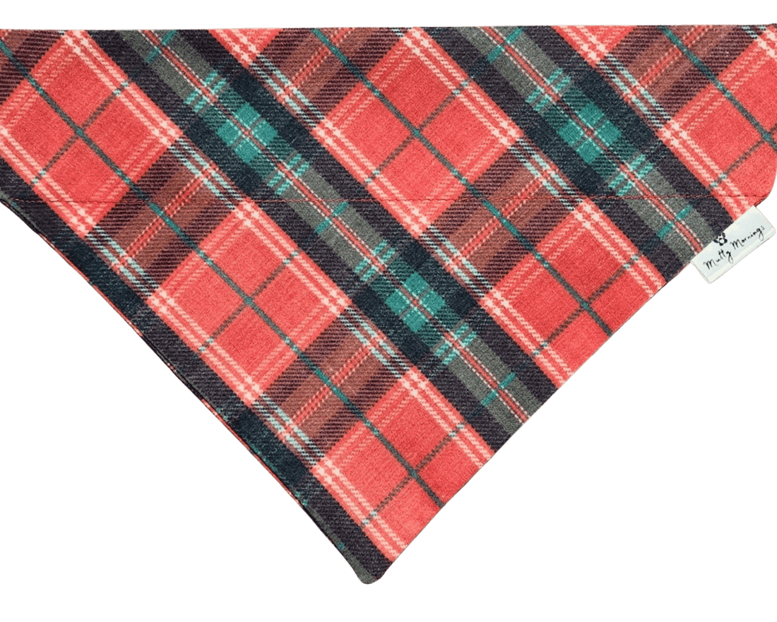 Highland Holiday Plaid Bandana &amp; Headband Set - Mutty Mornings