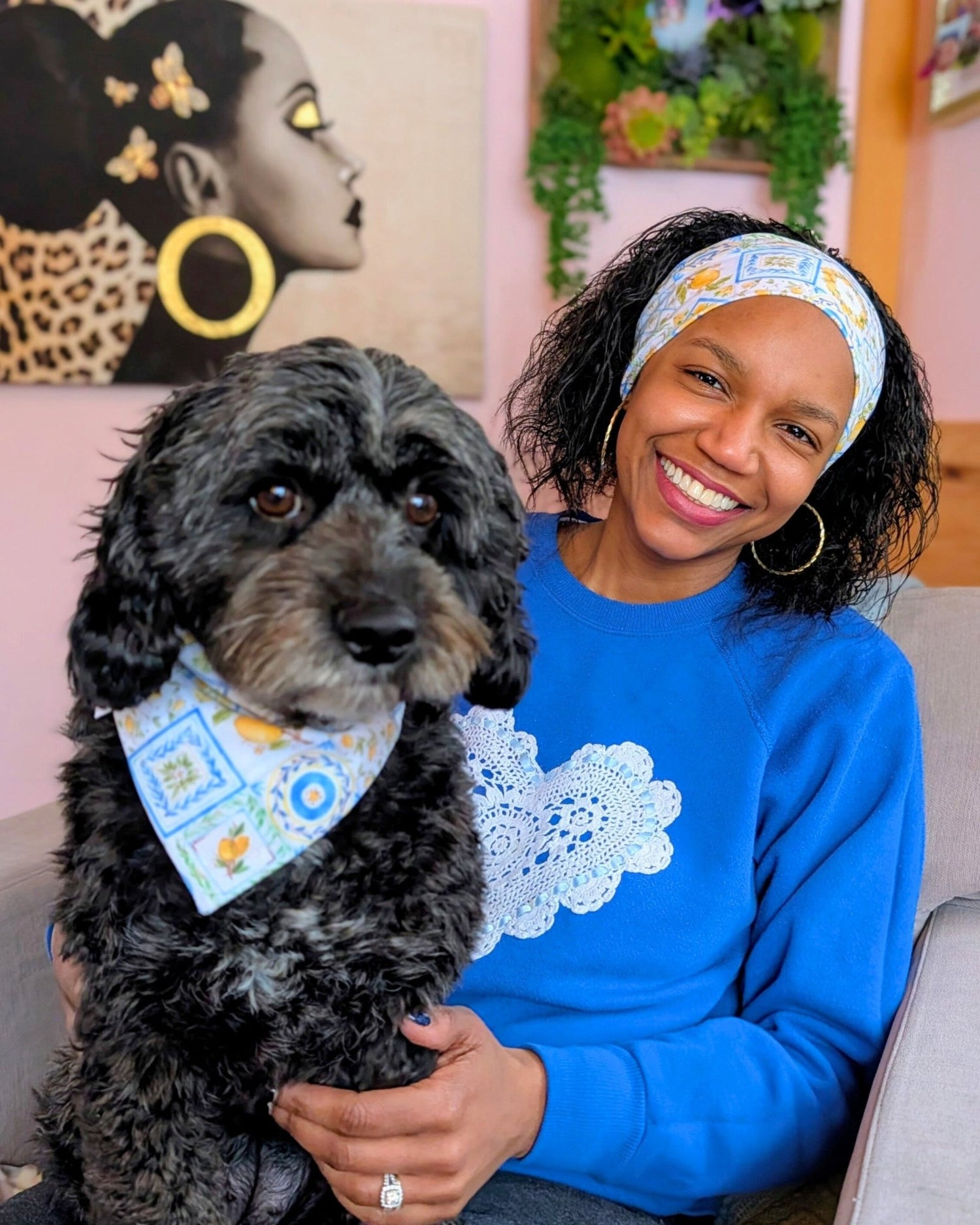 Lemon Grove Tile Pet Bandana - Mutty Mornings