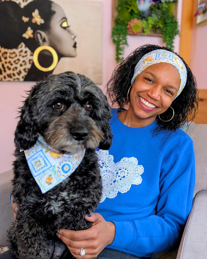 Lemon Grove Tile Pet Bandana - Mutty Mornings