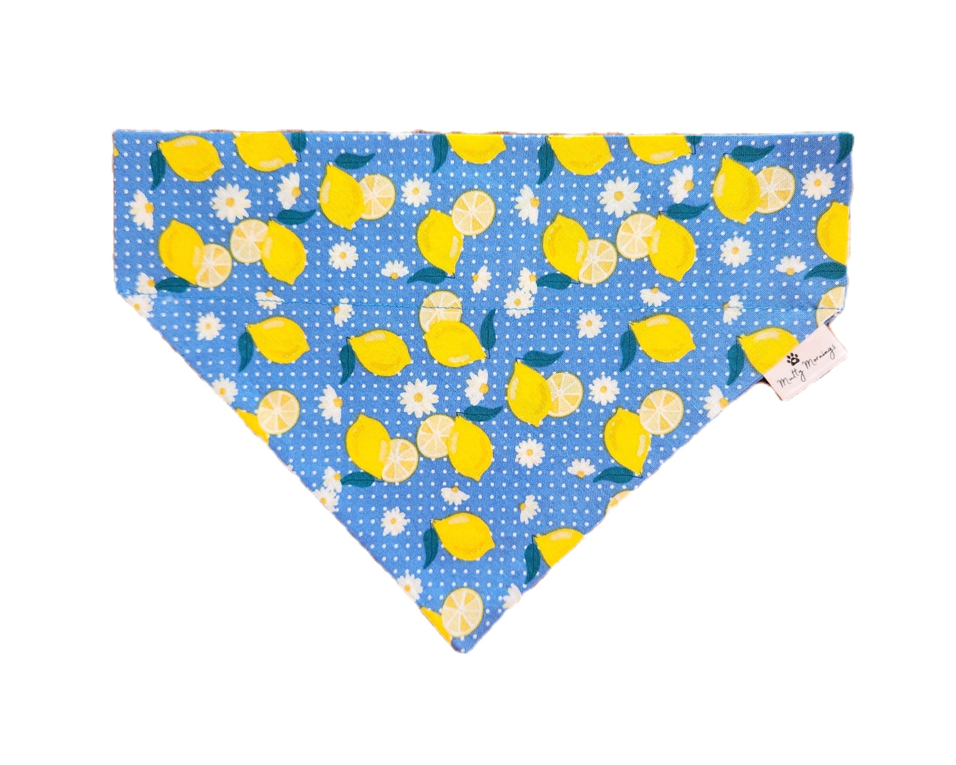 Lemon Polka Dot Pet Bandana - Mutty Mornings