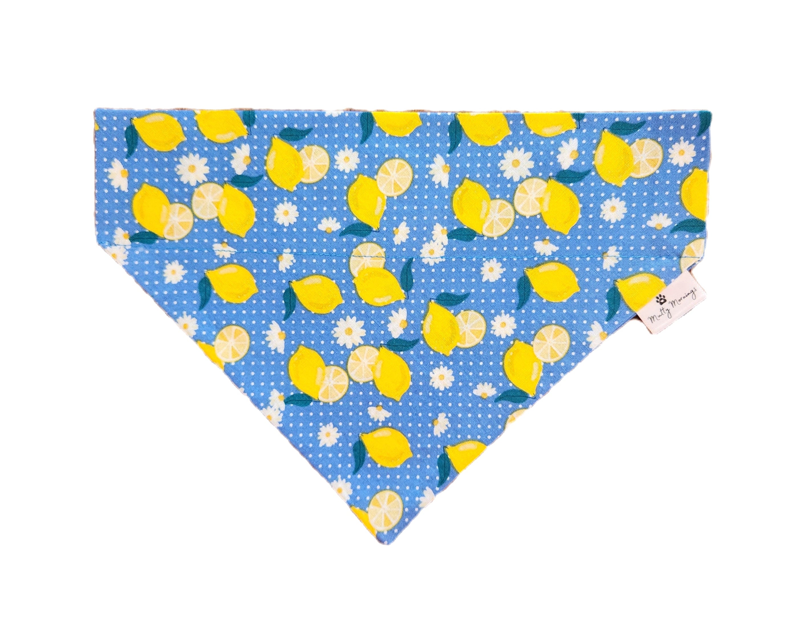 Lemon Polka Dot Pet Bandana - Mutty Mornings