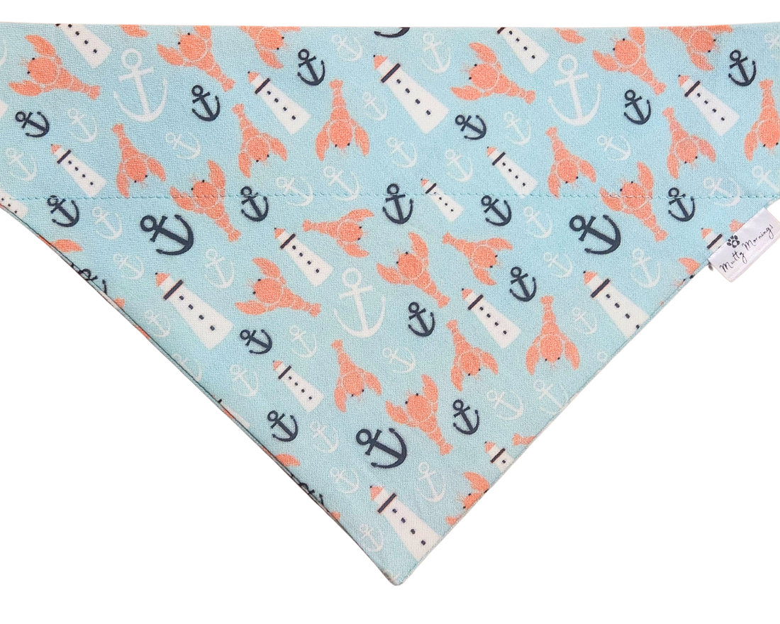 Lighthouse Lobsters Pet Bandana - Mutty Mornings
