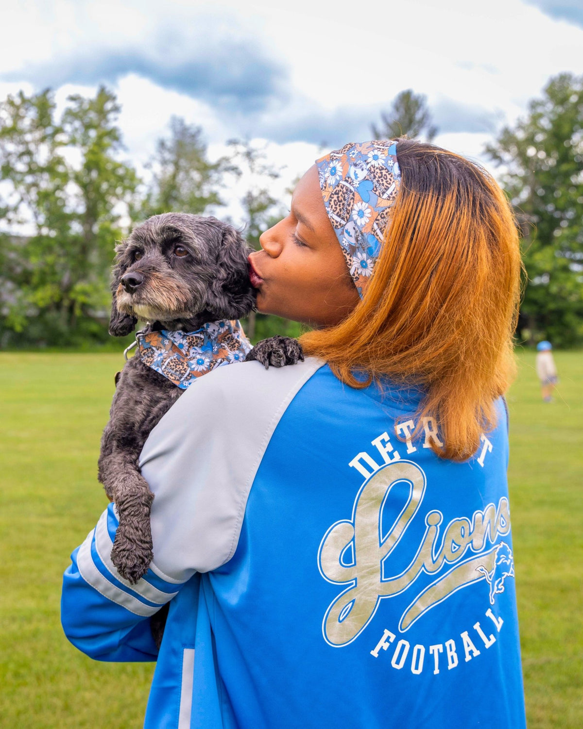 Lions Leopard Football Bandana &amp; Headband Set - Mutty Mornings