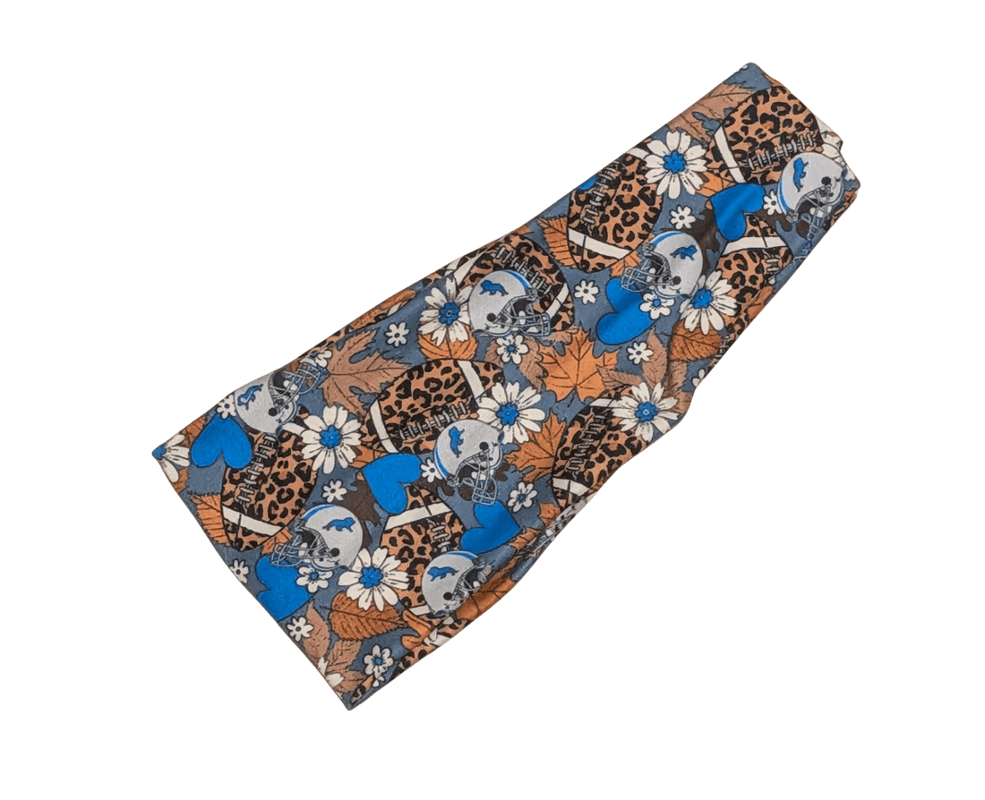 Lions Leopard Football Bandana &amp; Headband Set - Mutty Mornings