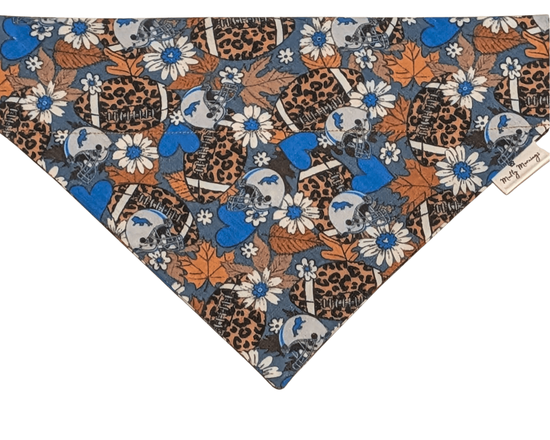 Lions Leopard Football Bandana &amp; Headband Set - Mutty Mornings
