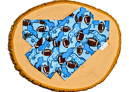 Lions of Detroit Bandana &amp; Matching Headband Set - Mutty Mornings