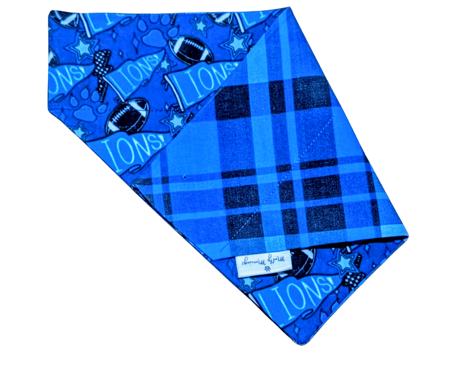 Lions Pendant Plaid Reversible Pet Bandana - Mutty Mornings