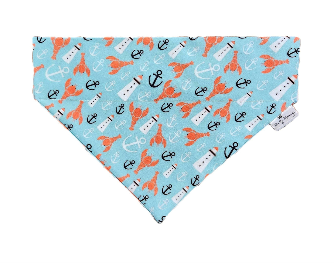 Lobsters &amp; Lighthouses Pet Bandana - Mutty Mornings