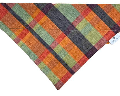 Maple &amp; Moss Plaid Pet Bandana - Mutty Mornings