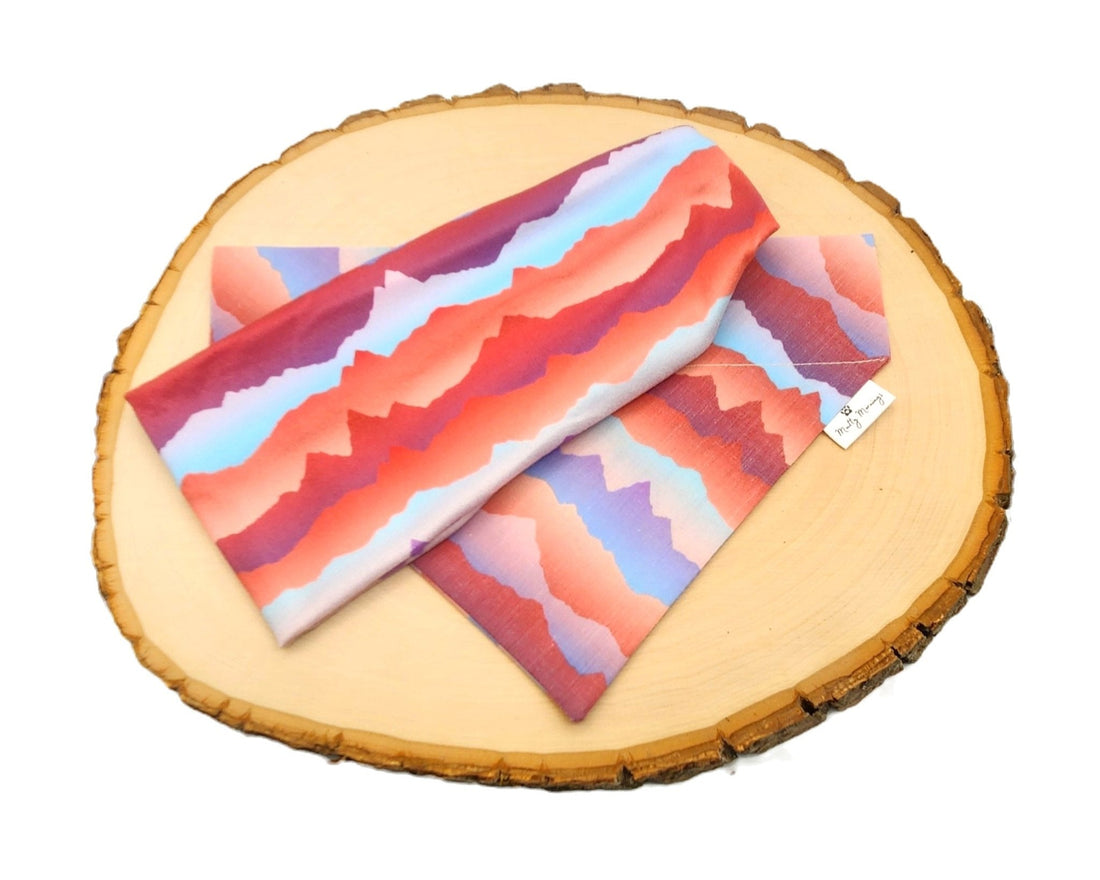 Mountain Sunrise Bandana &amp; Headband Set - Mutty Mornings