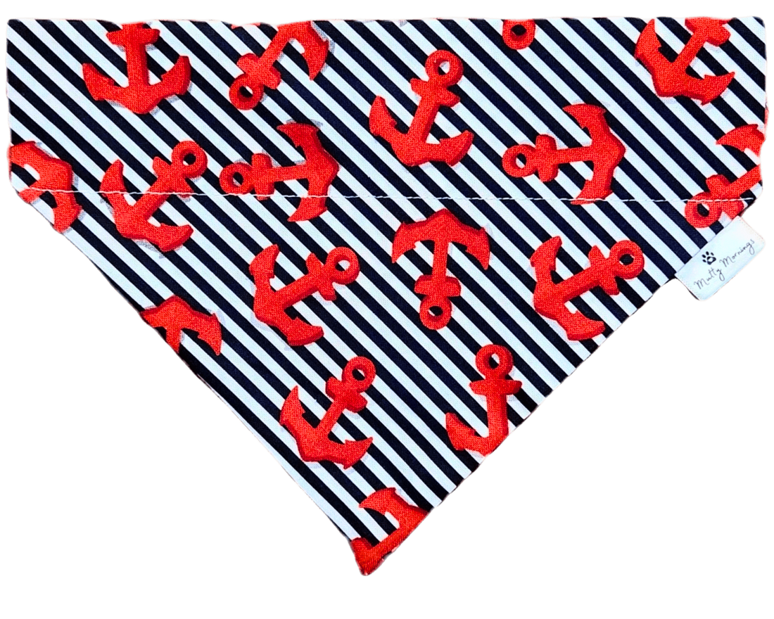Nautical Anchors Pet Bandana - Mutty Mornings