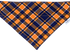 Navy & Amber Plaid Pet Bandana - Mutty Mornings
