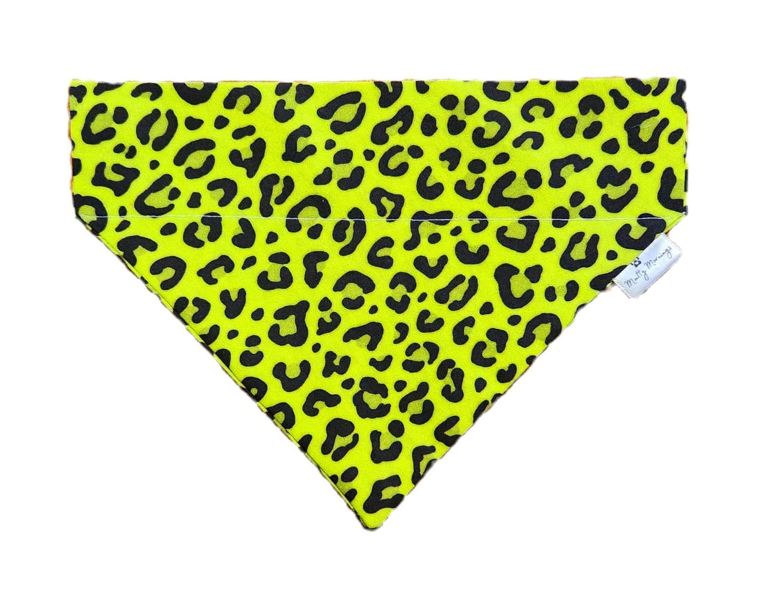 Neon Leopard Print Pet Bandana - Mutty Mornings