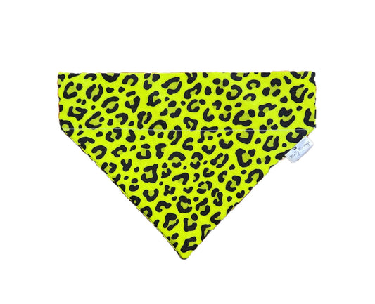 Neon Leopard Print Pet Bandana - Mutty Mornings
