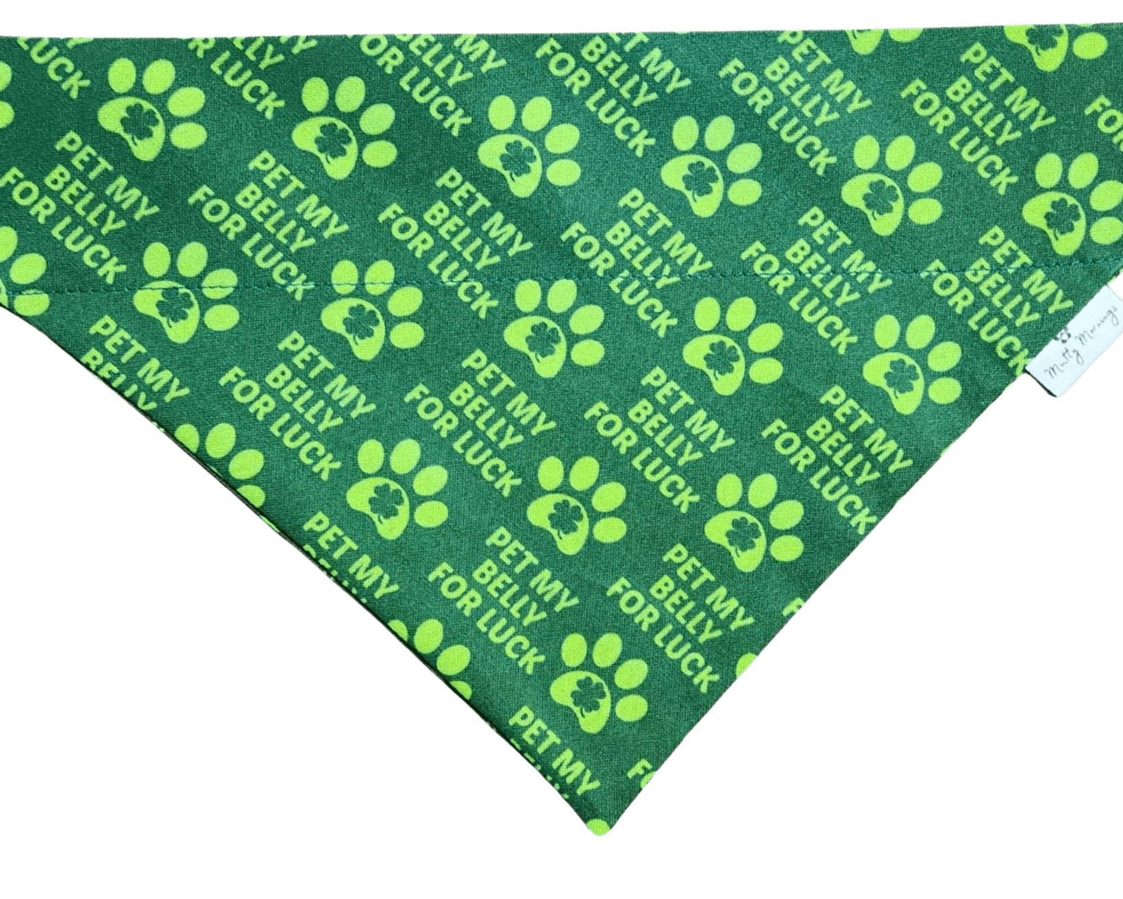 Pet My Belly for Luck Pet Bandana - Mutty Mornings