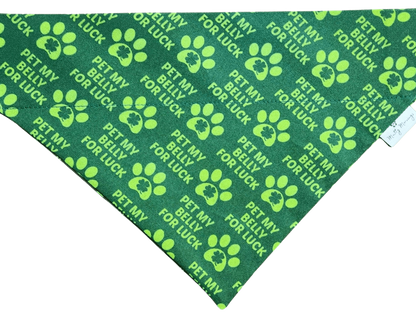 Pet My Belly for Luck Pet Bandana - Mutty Mornings