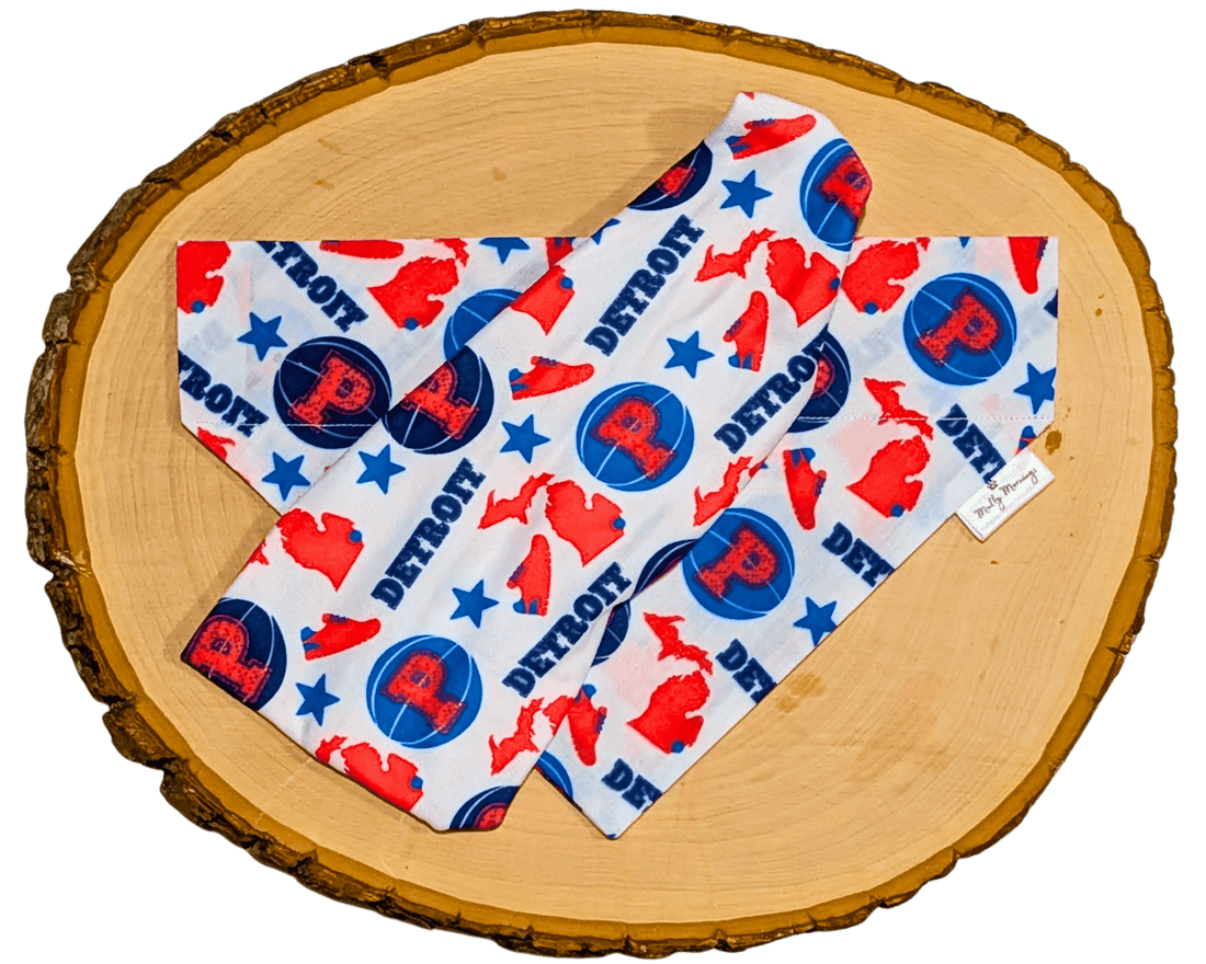 Pistons Bandana &amp; Matching Headband Set - Mutty Mornings