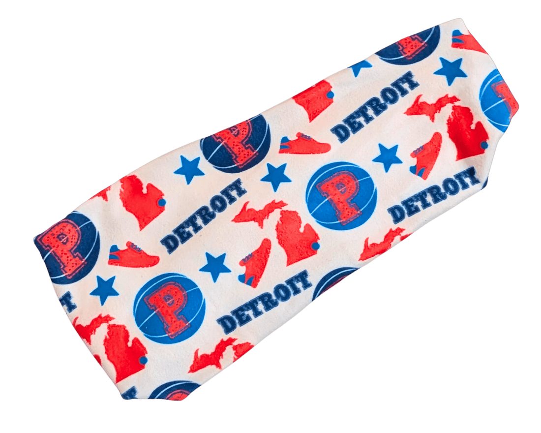Pistons Bandana &amp; Matching Headband Set - Mutty Mornings