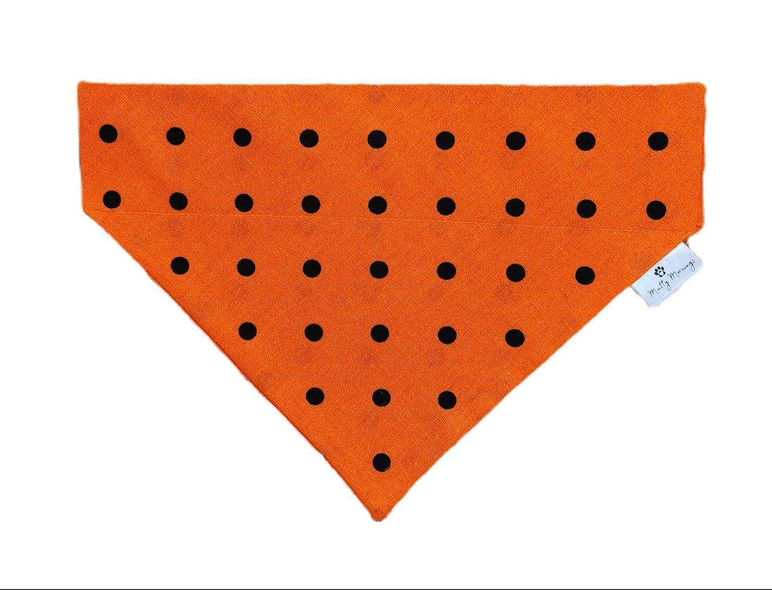 Pumpkin Polka Dot Pet Bandana - Mutty Mornings