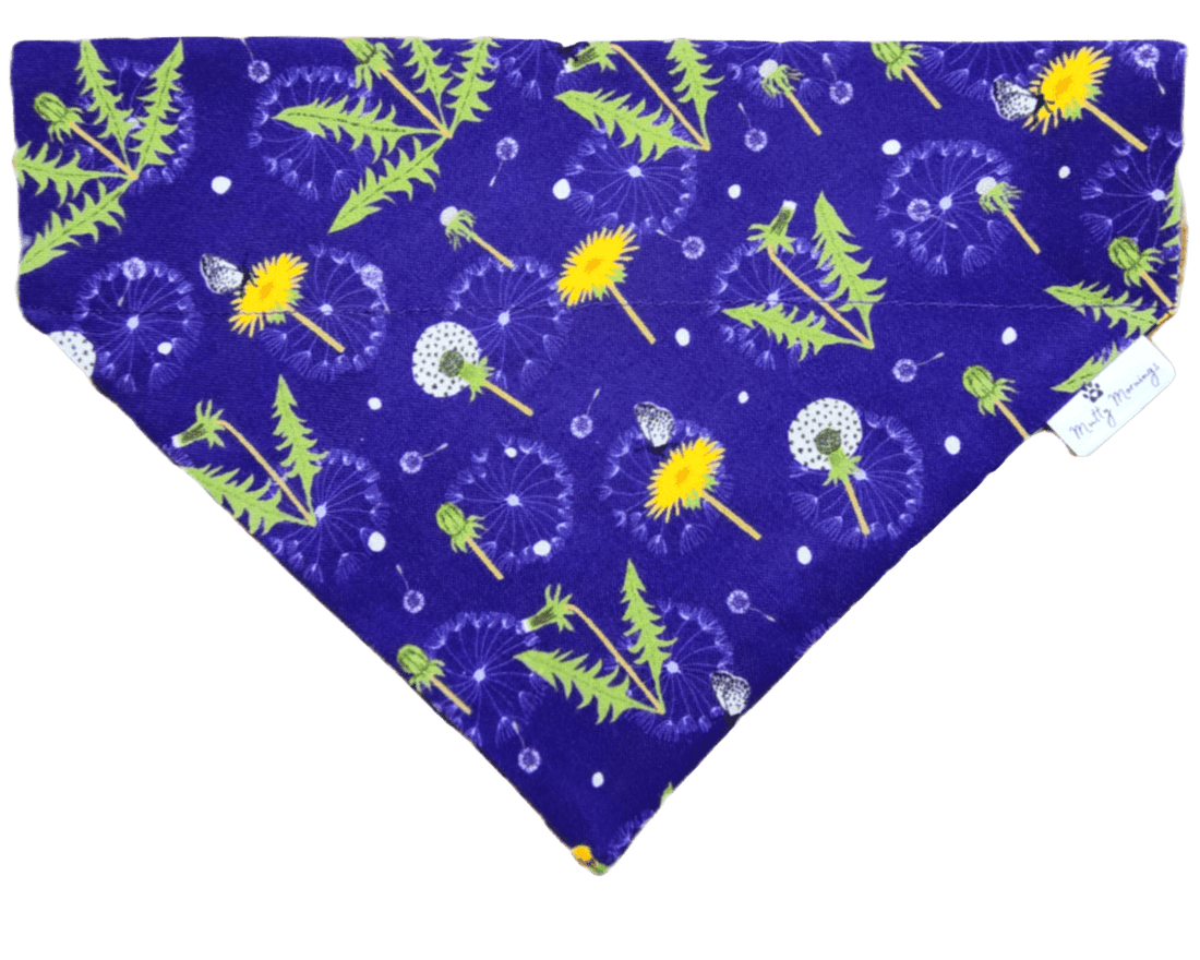 Purple Dandelion Dreams Pet Bandana - Mutty Mornings