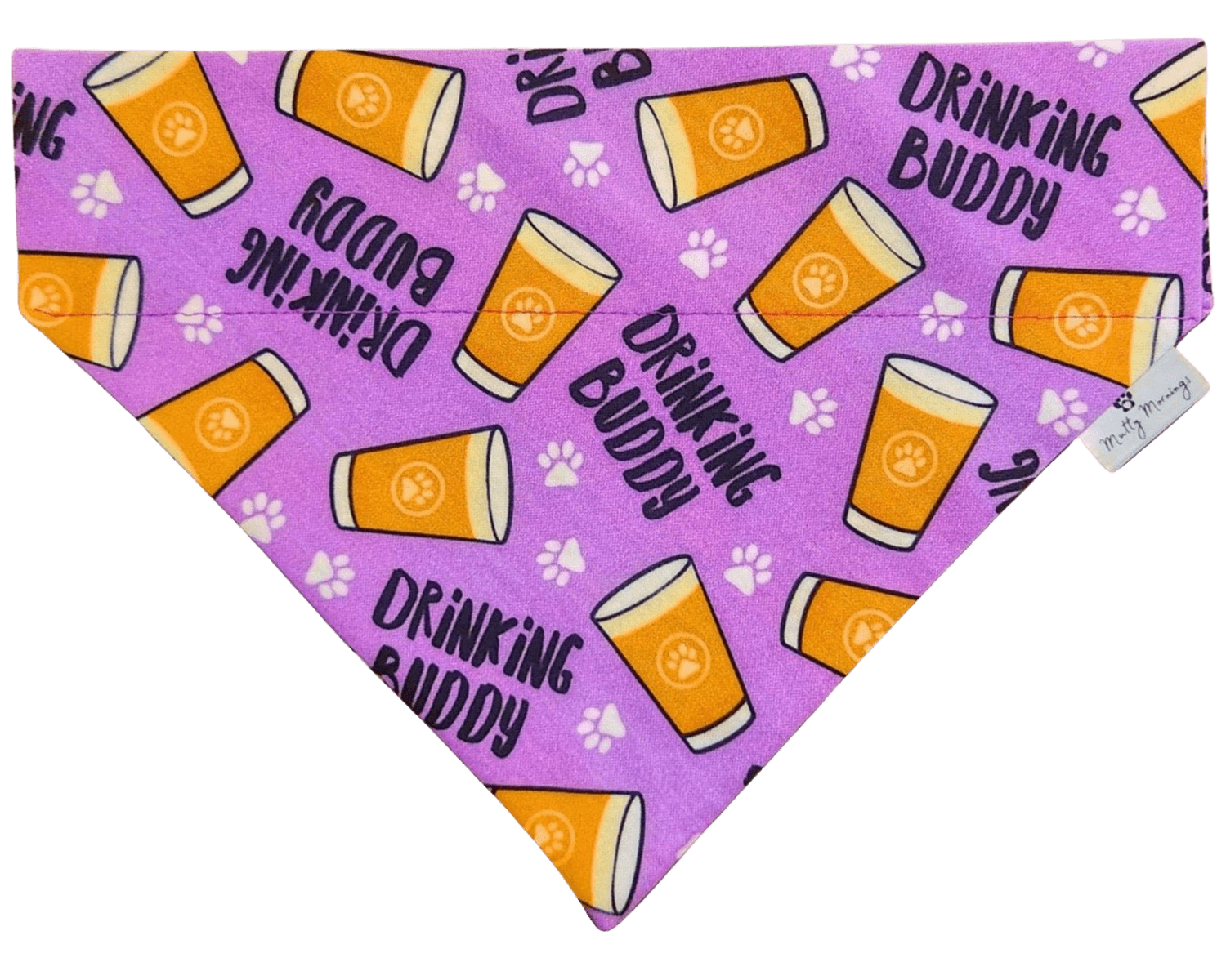 Purple Drinking Buddy Pet Bandana - Mutty Mornings