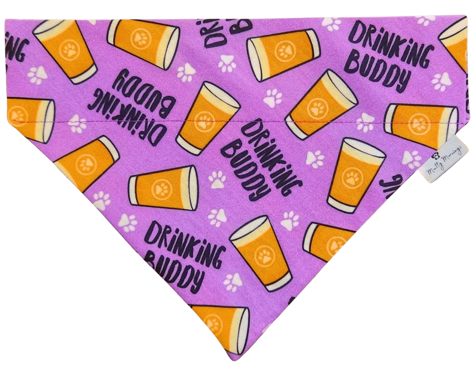 Purple Drinking Buddy Pet Bandana - Mutty Mornings