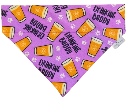 Purple Drinking Buddy Pet Bandana - Mutty Mornings