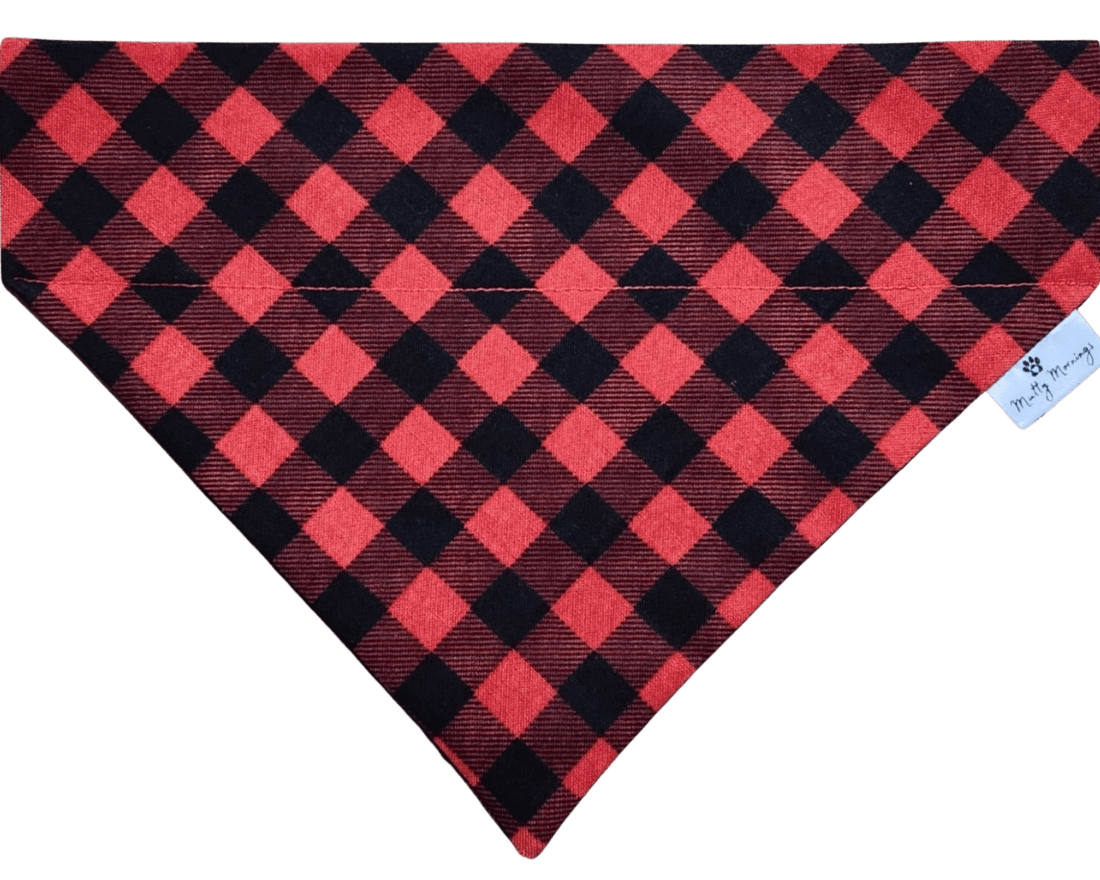 Red Buffalo Check Plaid Pet Bandana - Mutty Mornings