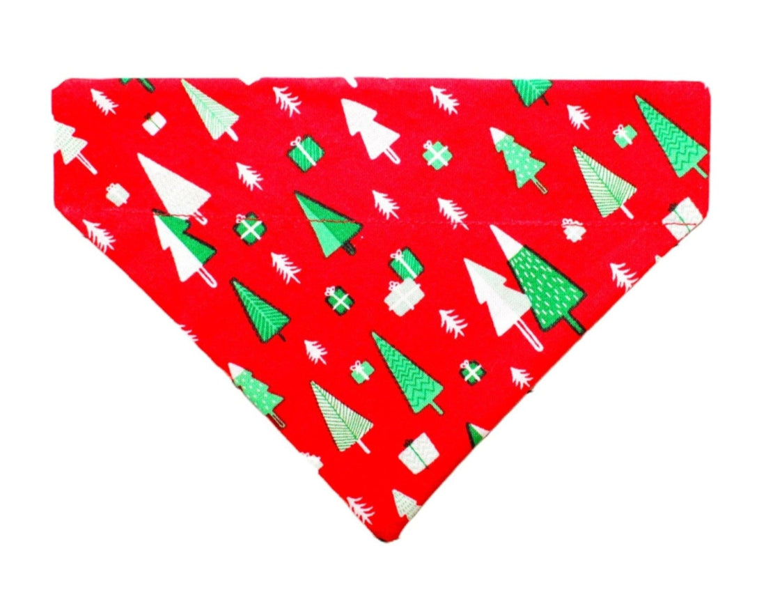 Red Christmas Trees Pet Bandana - Mutty Mornings