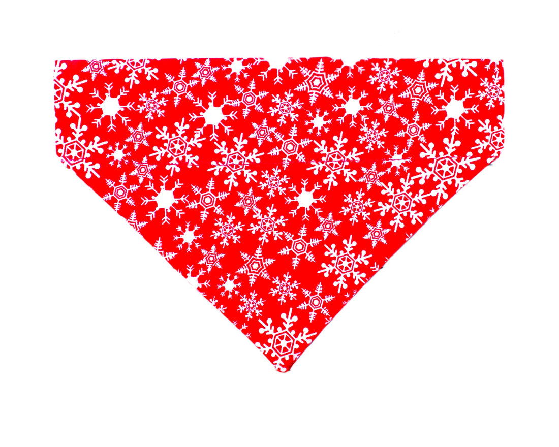 Red Snowflakes Pet Bandana - Mutty Mornings