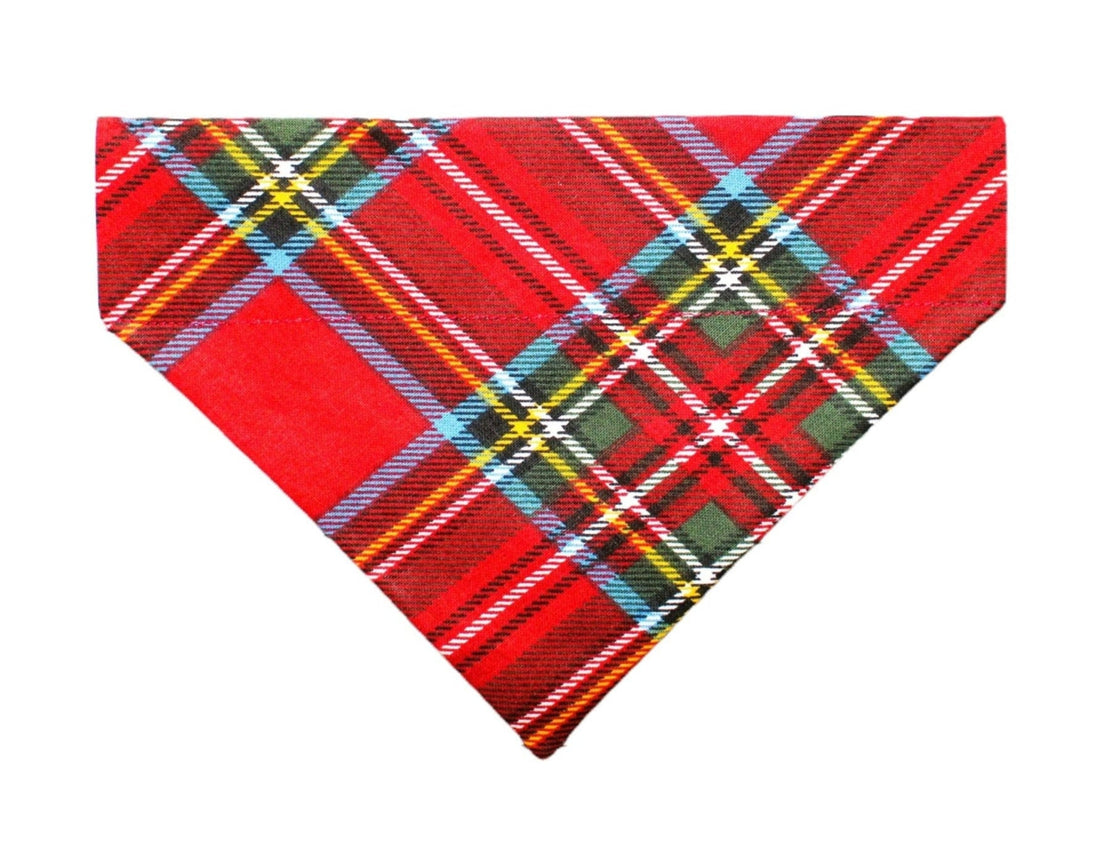 Red Tartan Pet Bandana - Mutty Mornings
