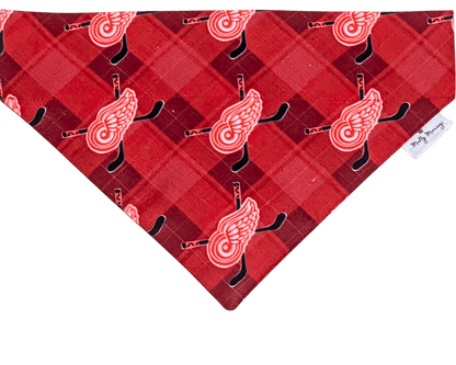 Red Wings Plaid Pet Bandana - Mutty Mornings