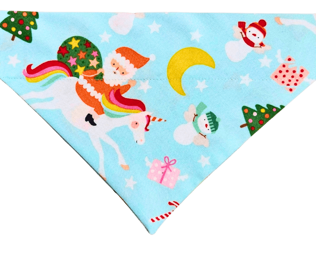Santa Jumped Over the Rainbow Pet Bandana - Mutty Mornings