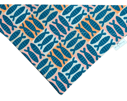 Sardine Grid Bandana &amp; Headband Set - Mutty Mornings