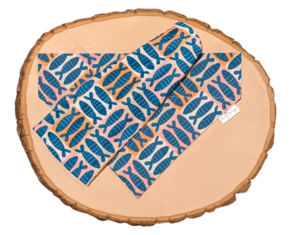 Sardine Grid Bandana &amp; Headband Set - Mutty Mornings