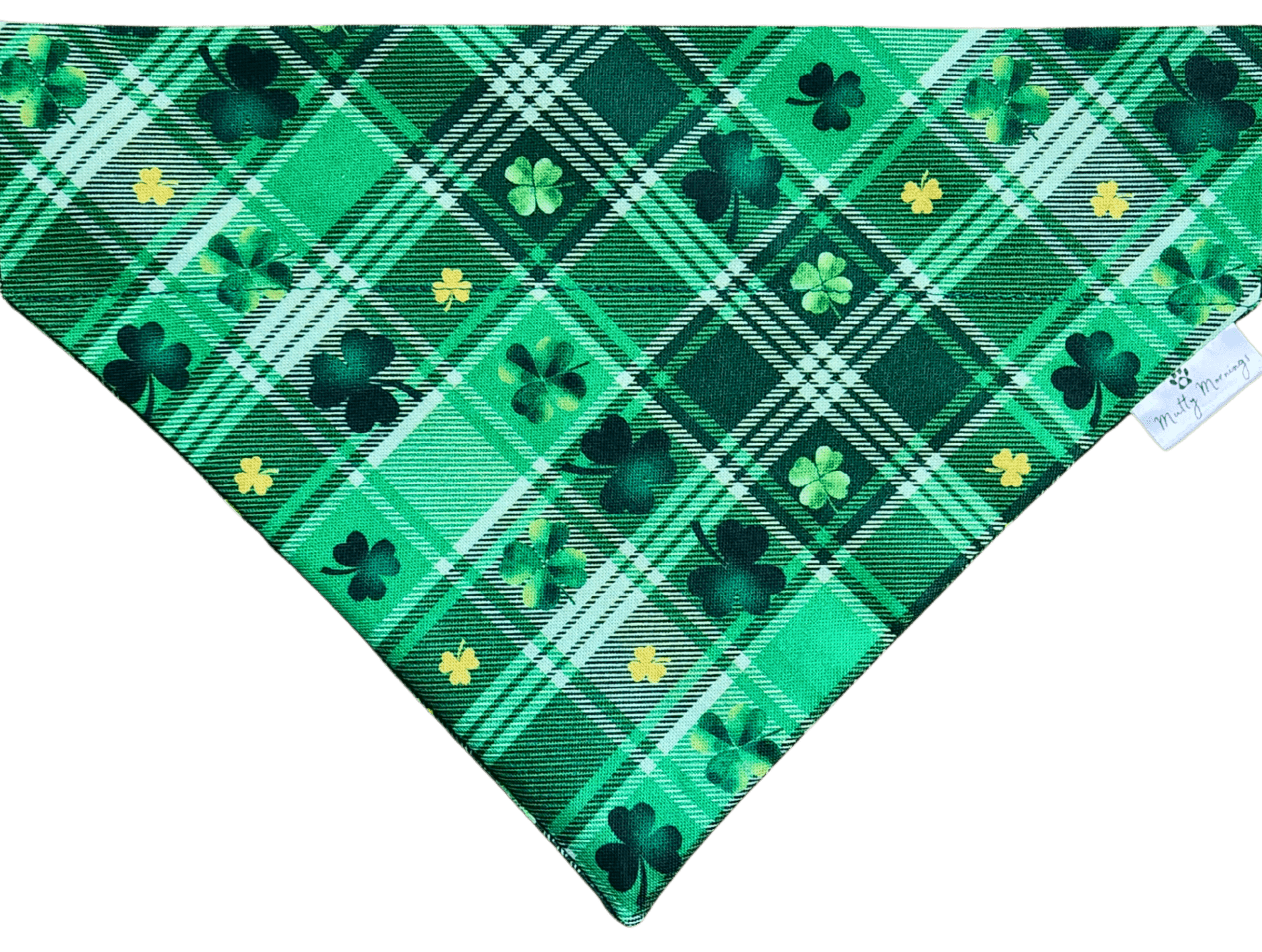 Shamrock Plaid Pet Bandana - Mutty Mornings