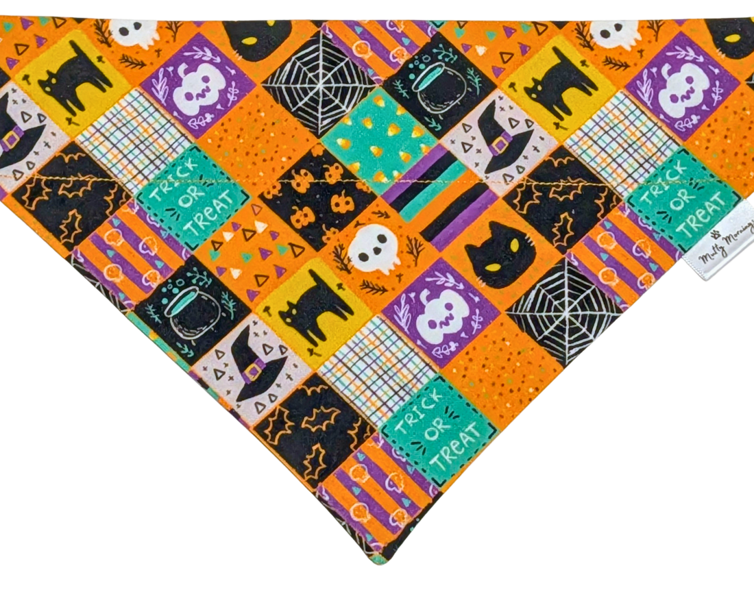 Spooky Squares Pet Bandana - Mutty Mornings