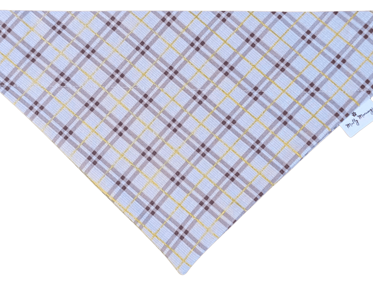 Stay Golden Plaid Pet Bandana - Mutty Mornings