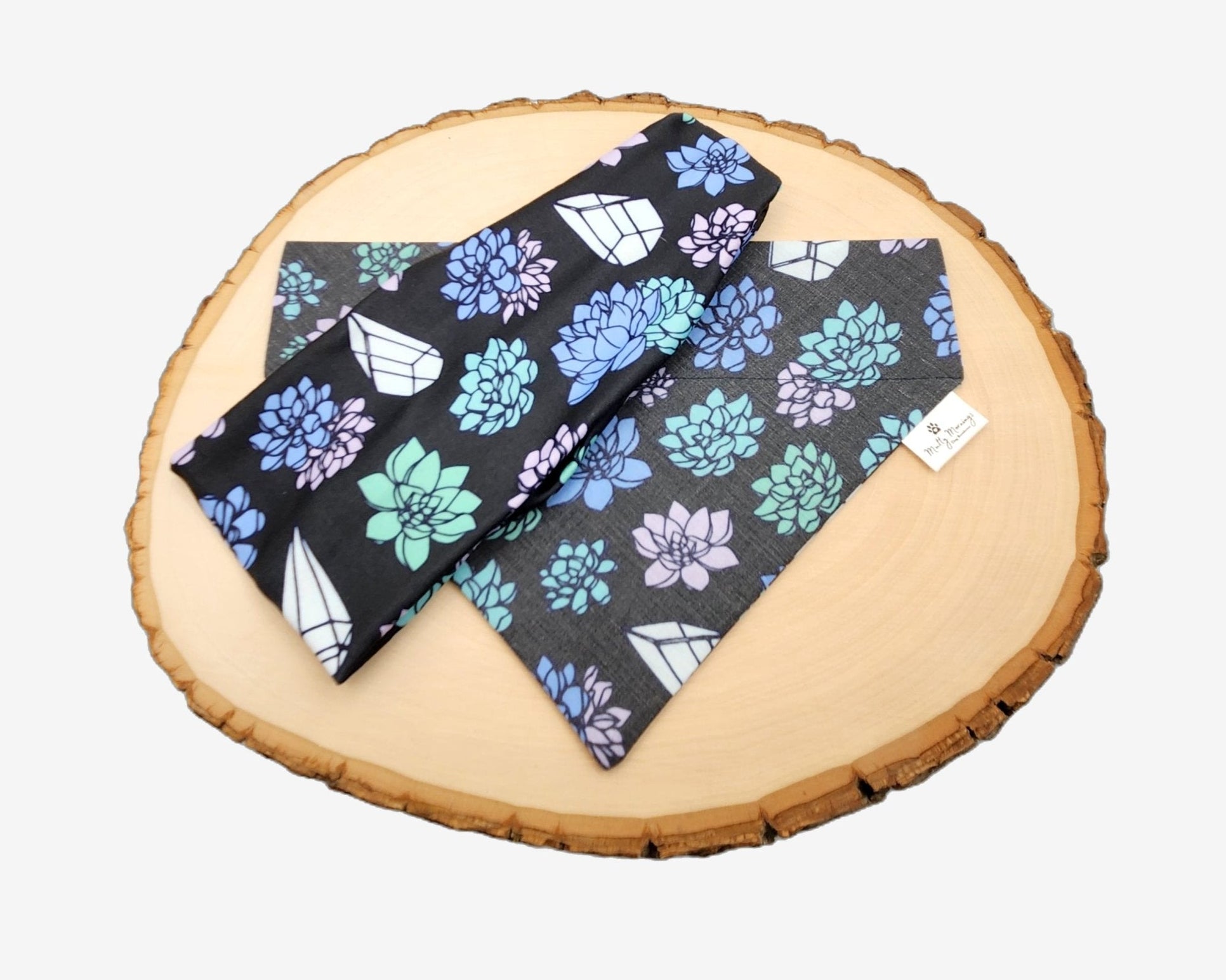 Succulent Crystals Bandana and Headband Set - Mutty Mornings