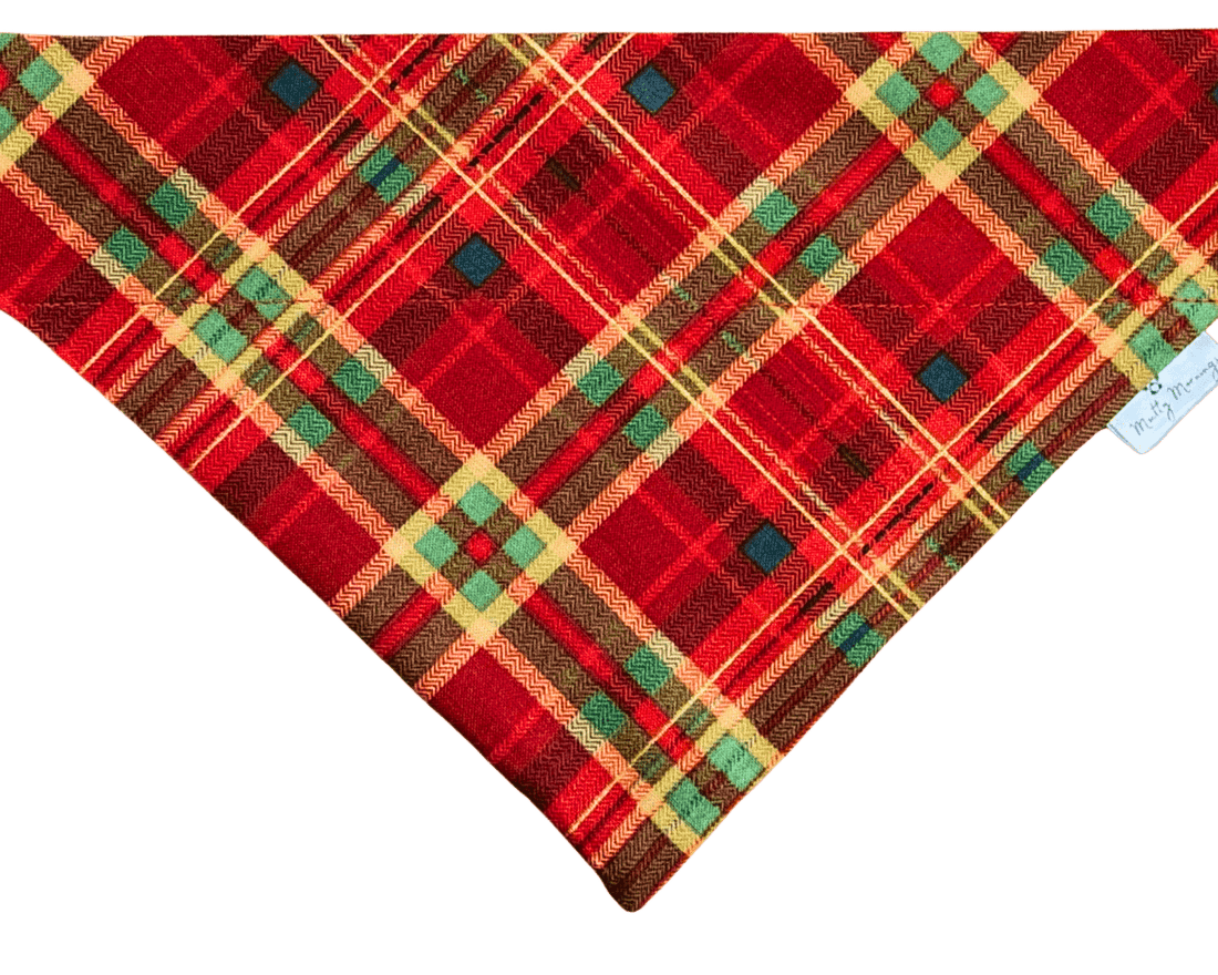Yuletide Plaid Pet Bandana - Mutty Mornings